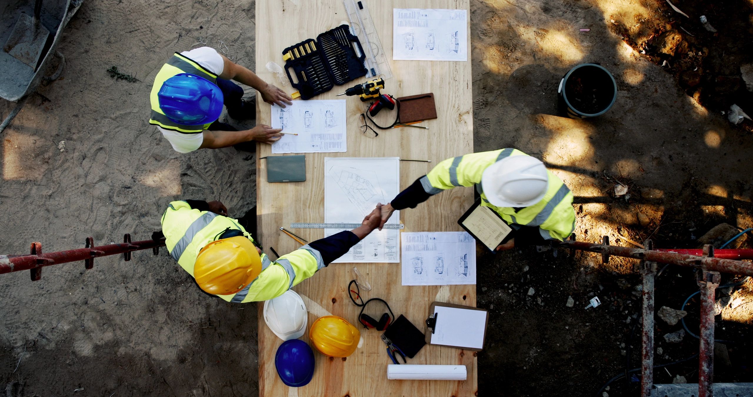 Construction permit documents for a residential pool project